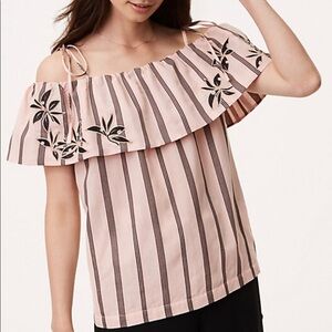 Ruffle off the shoulder top